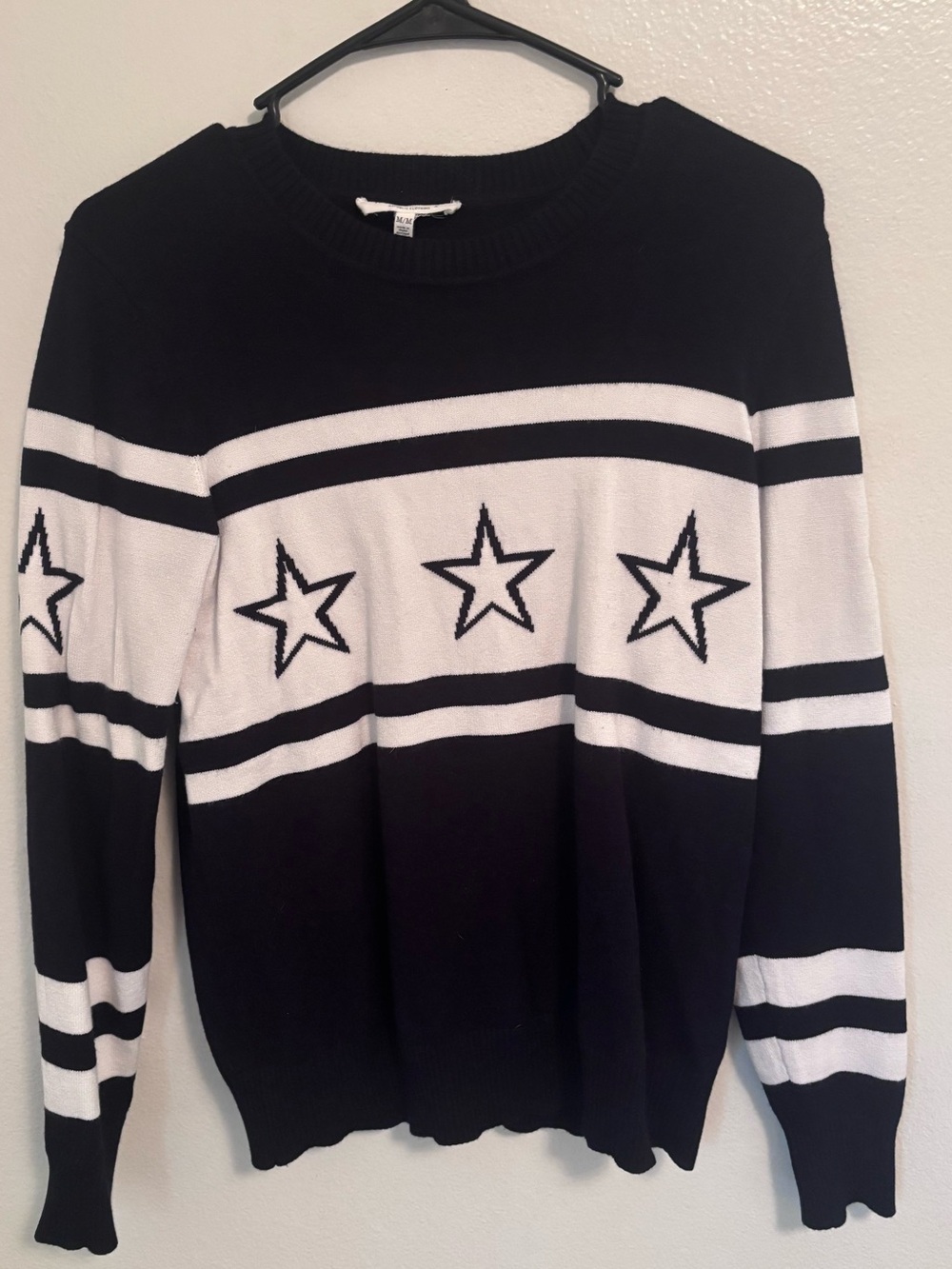 Dark Blue and White Star Sweater